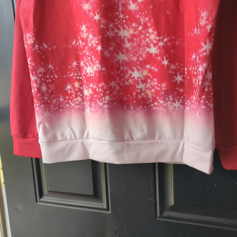 NWOT Women's Christmas/Winter Sweatshirt Snowflakes Snowman Size L - Picture 3 of 11